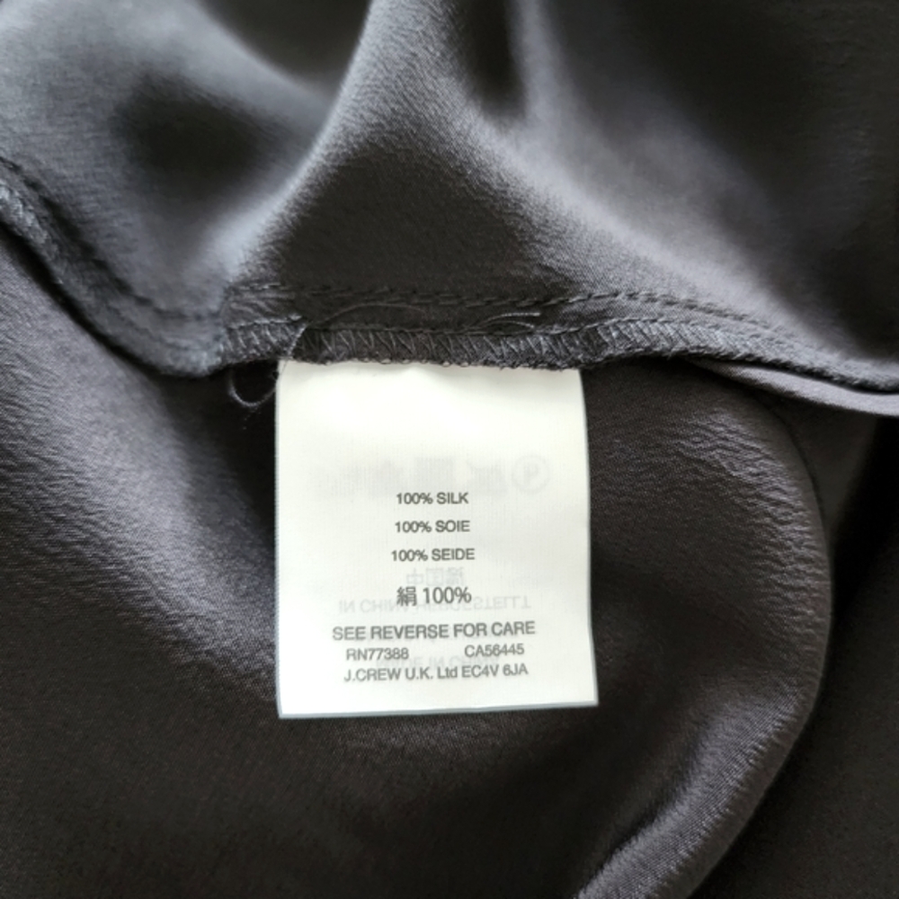 J. Crew Tunic 100% Silk Classic Black  Size S - Picture 13 of 15